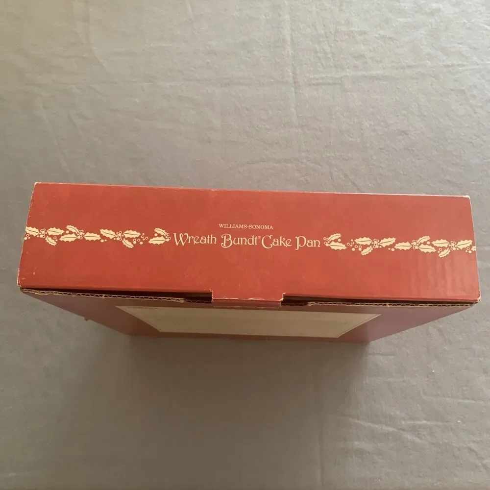 Williams Sonoma Nordic Ware Christmas Wreath Cast Aluminum Bundt Cake Pan In Box